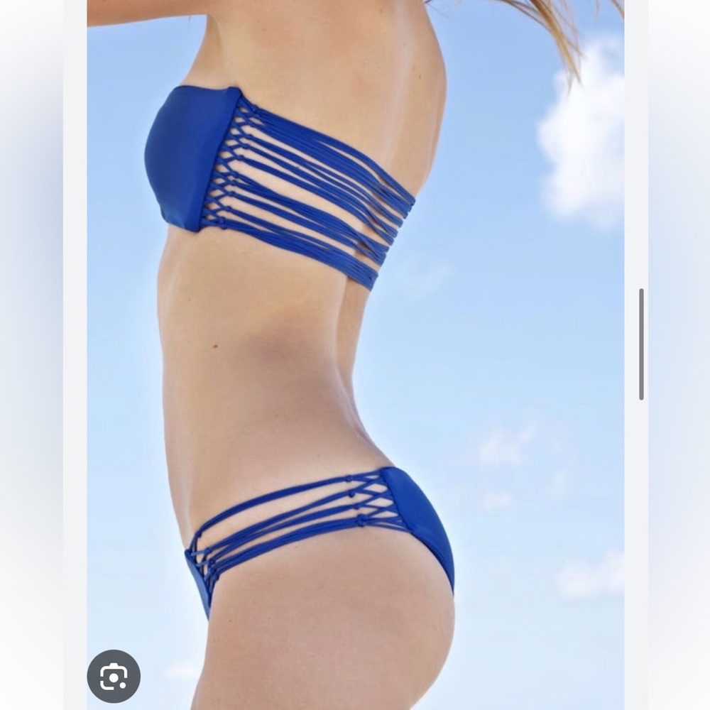 MIKOH strapless blue bikini - Picture 2 of 5
